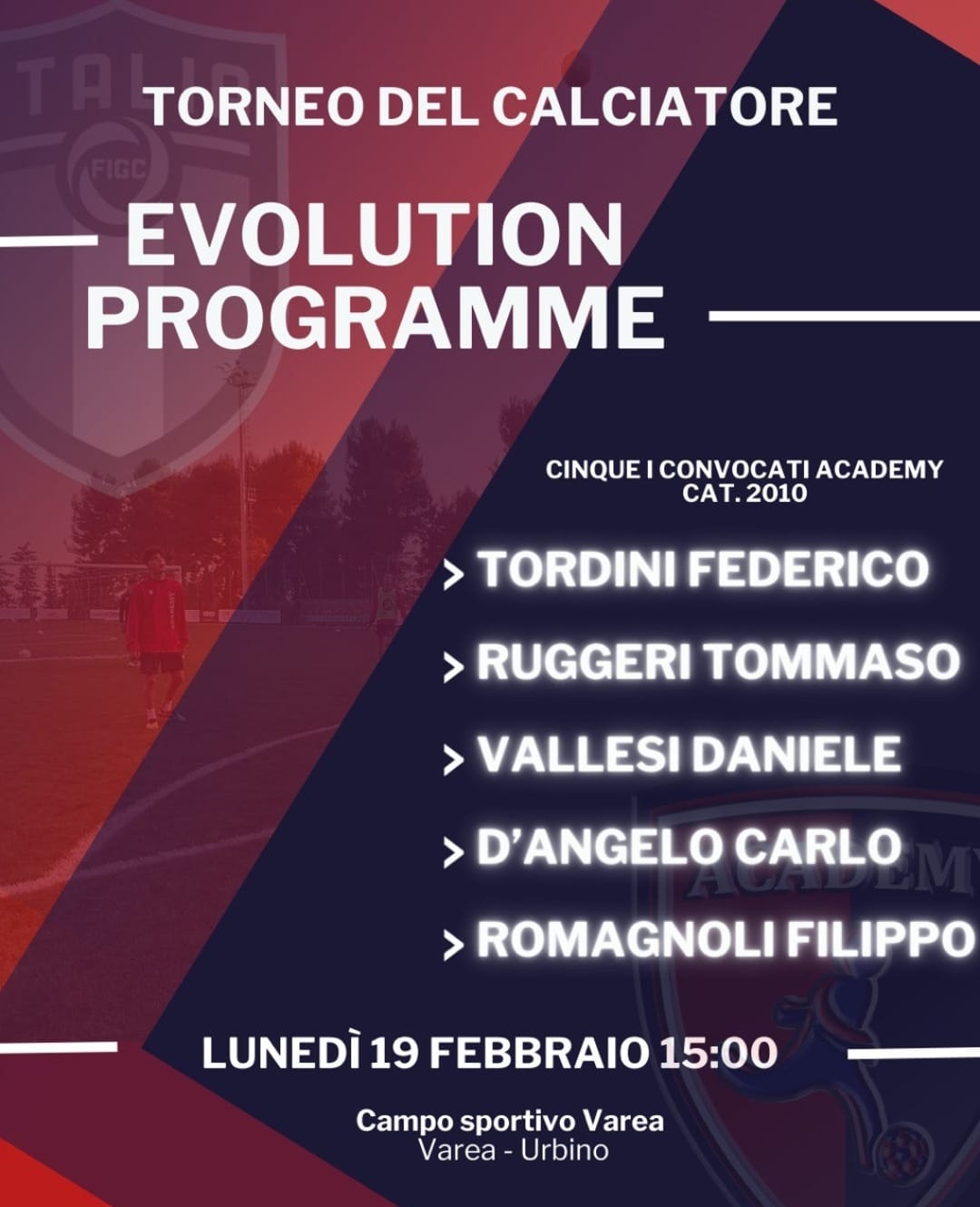torneo del calciatore FIGC evolution programme convocati scuola calcio civitanova marche academy civitanovese
